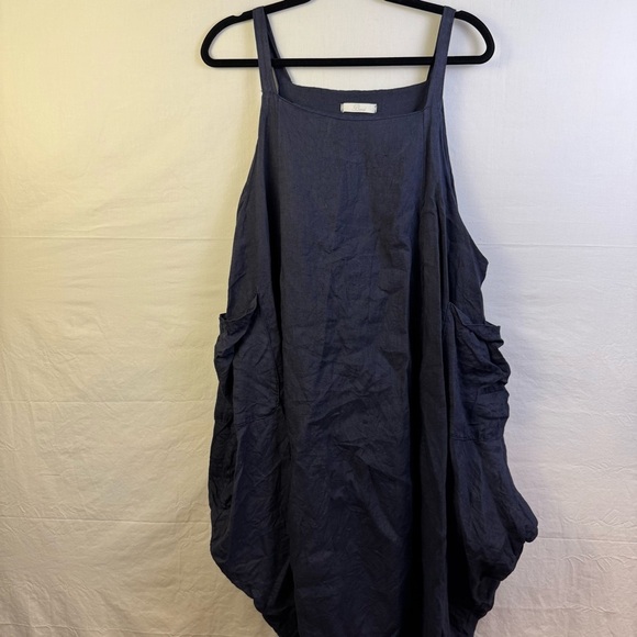 Baci Sleeveless Navy Dress with Pockets Women’s Size L - Picture 1 of 5